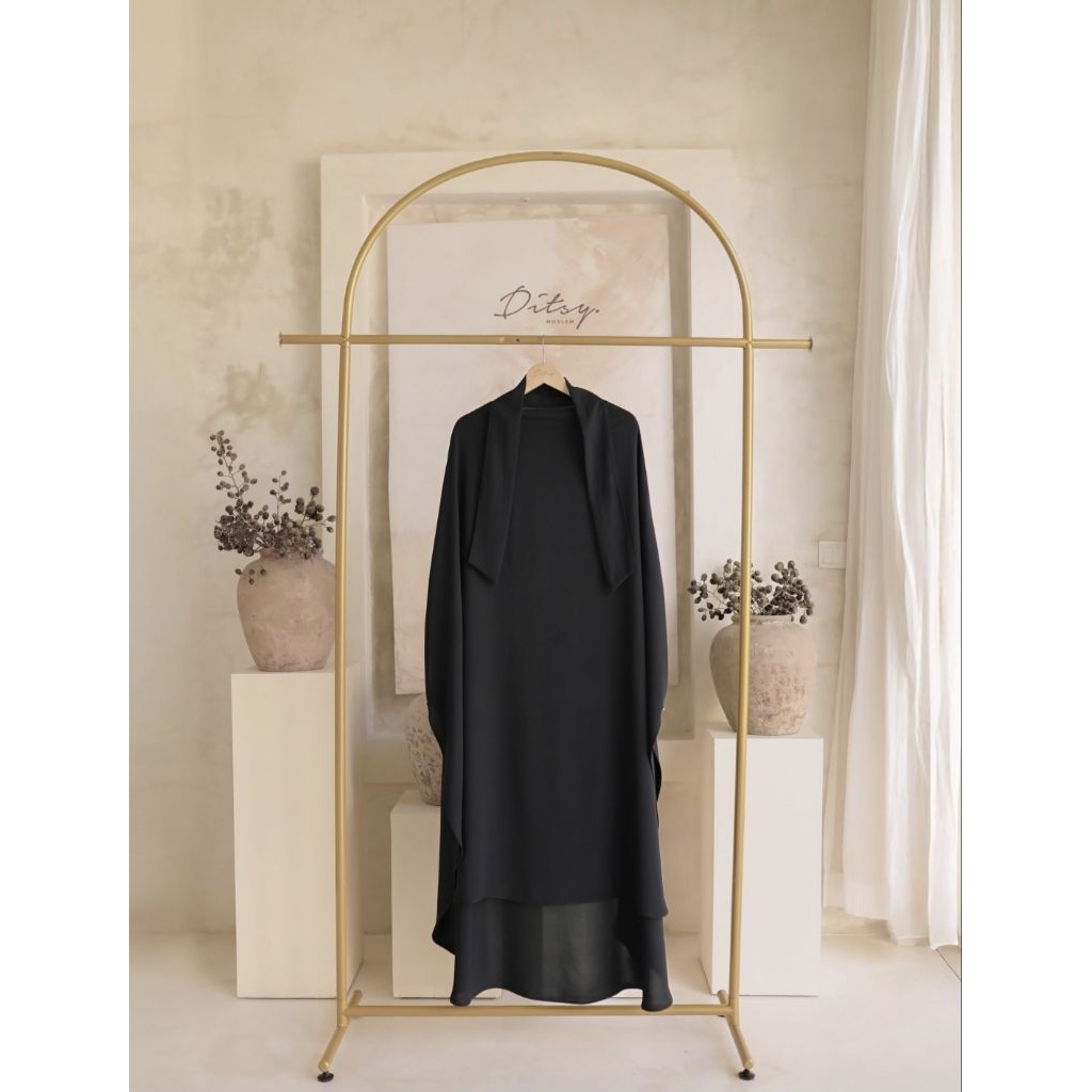 PL DITMOS FK SHAIMA MAZEN BLACK LONG DITSY MOSLEM