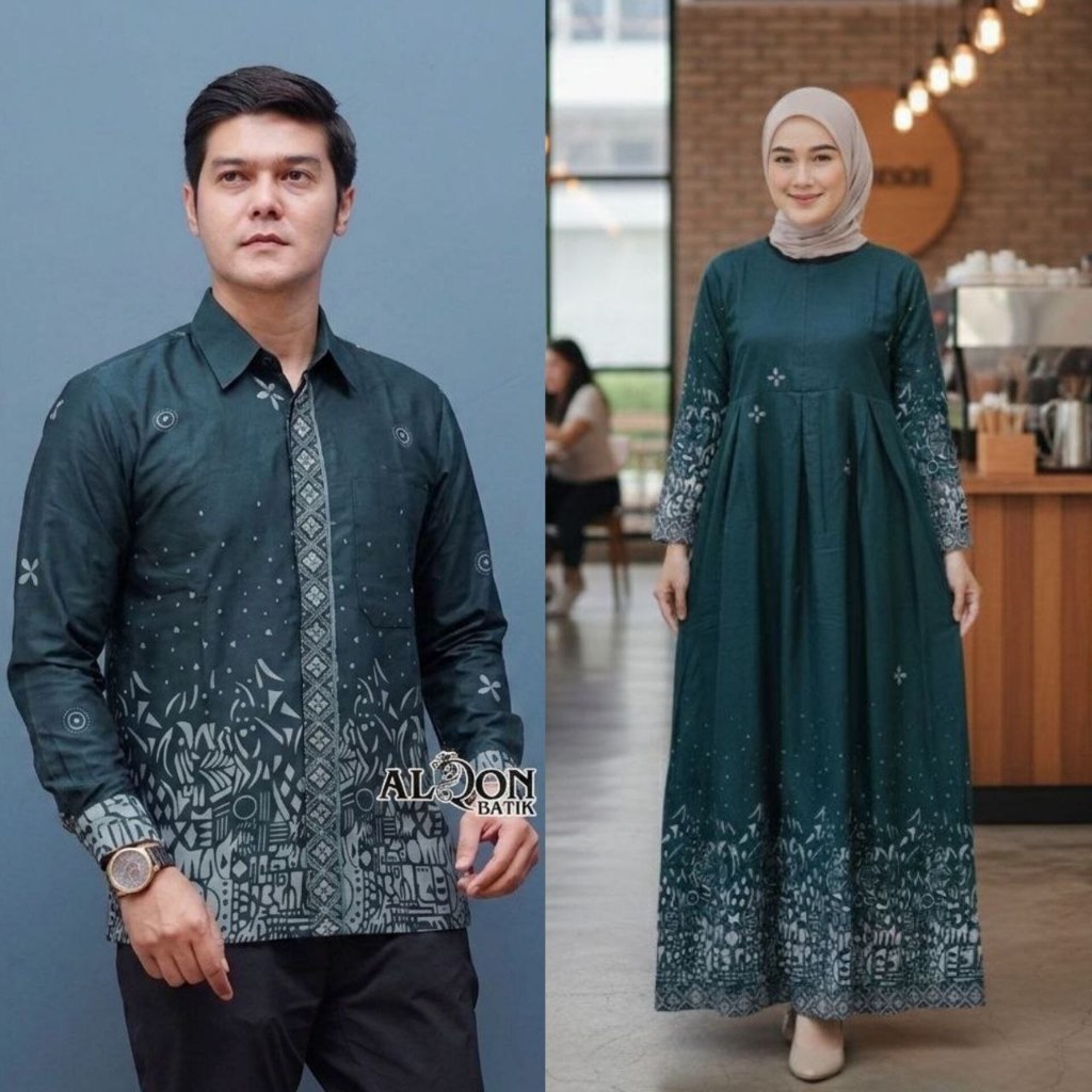 BATIK COUPLE MODERN SARIMBIT BATIK COUPLE GAMIS BATIK COUPEL PASANGAN MAURA COUPLE BATIK KEKINIAN