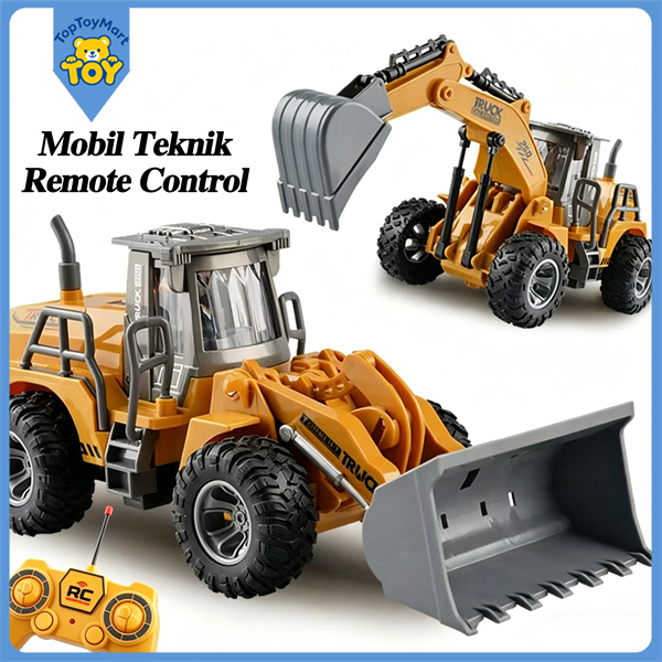 TopToyMart Mainan Anak RC Truk Loader 360 Degree Truck Konstruksi Remote Control