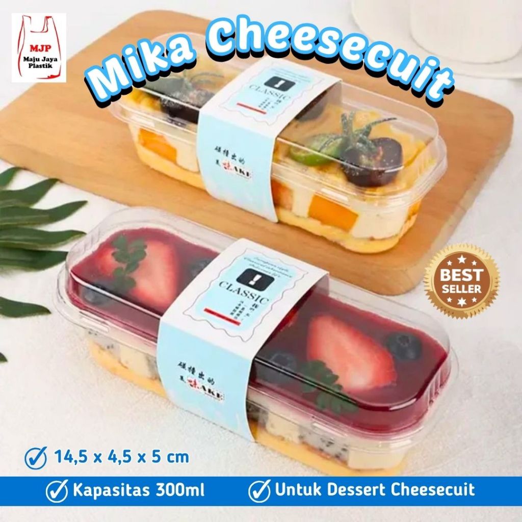 Dessert Box Mika Persegi Panjang Oval Mika Cheesecuit Kotak Cup Dessert Puding Tiramisu