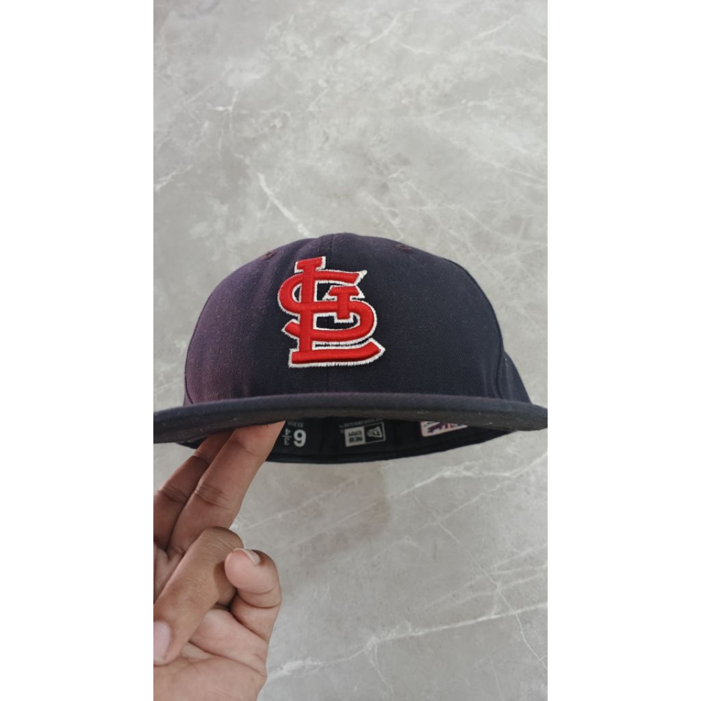 0TOPI  NEW ERA. St. LOUIS FITTED SNAPBACK BASEBALL HIPHOP VISOR DATAR TOPI RAPPER SECONDBRAND ANAK R