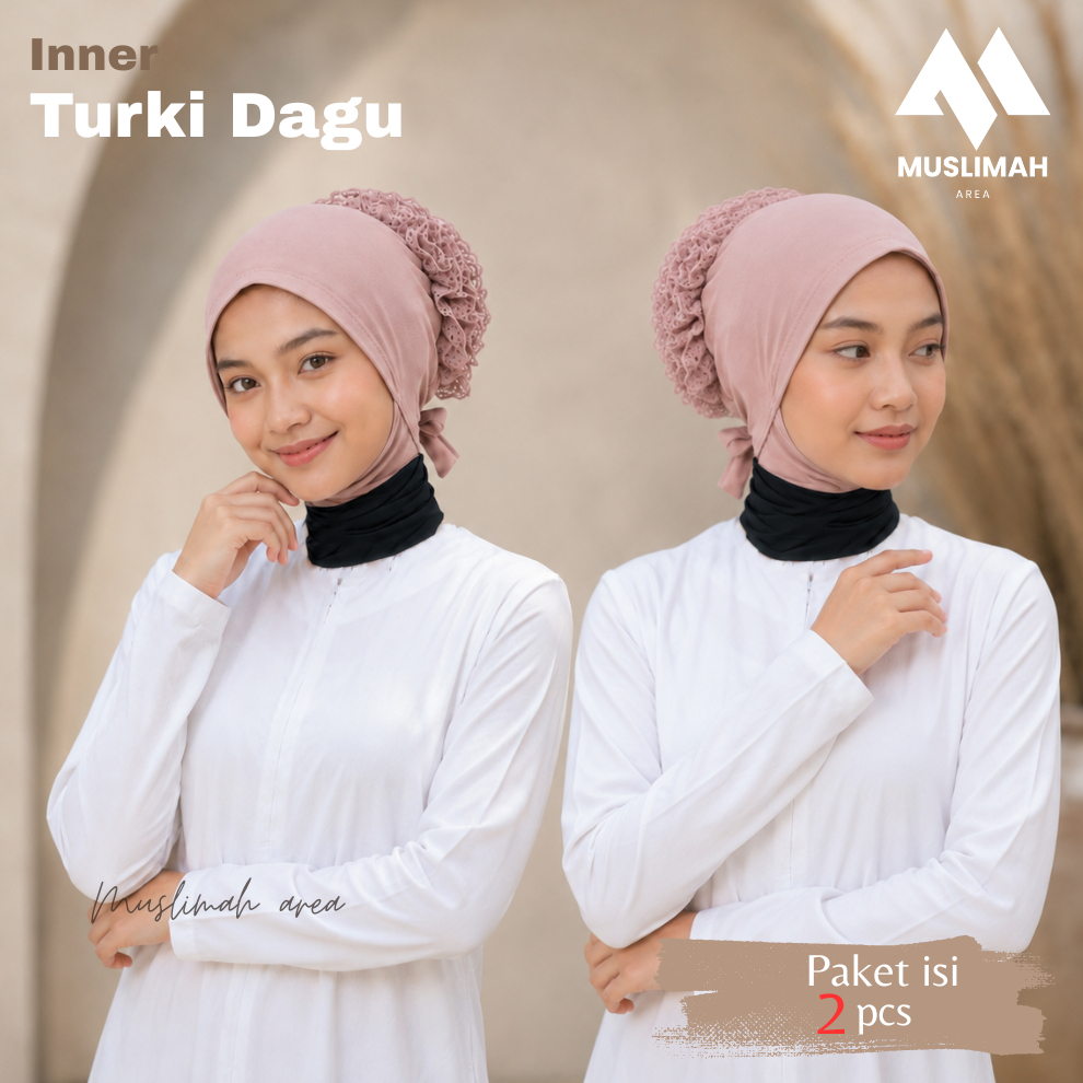 Paket Isi 2pcs Inner Turki Dagu Ciput Dagu Dalaman Jilbab