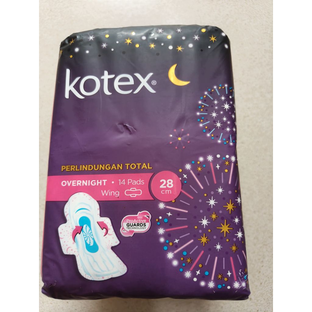 Kotex Overnight Wing 28cm (14pcs) Perlindungan Total