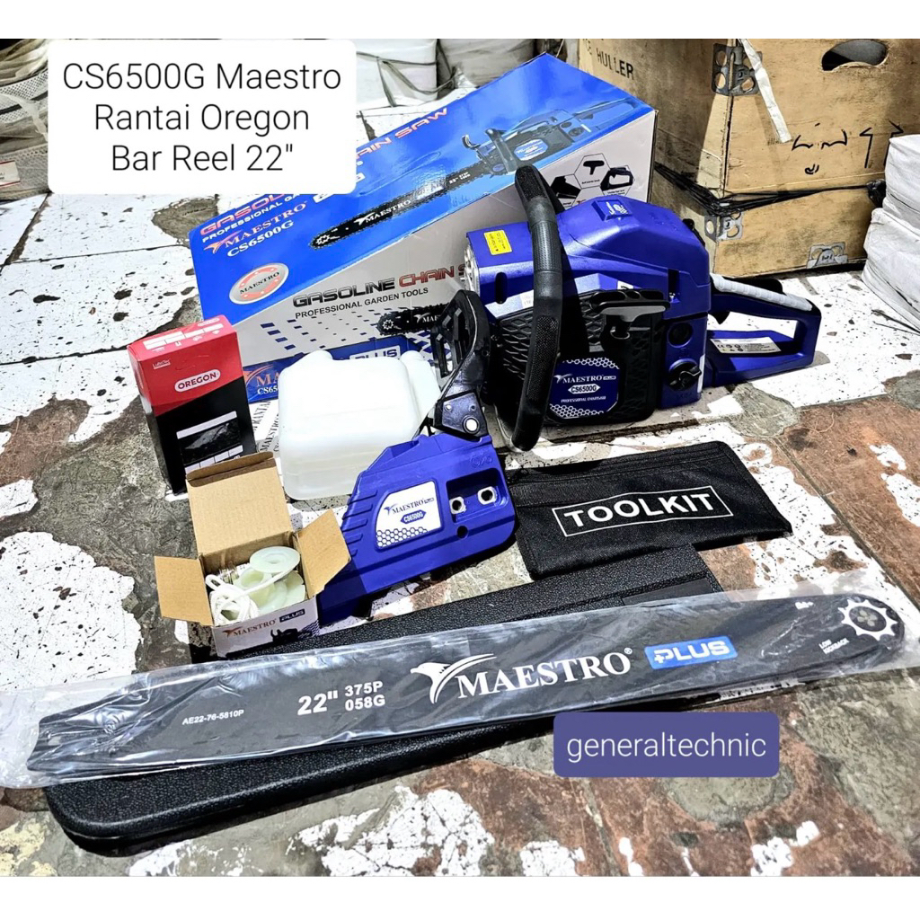 CHAINSAW MAESTRO 6500 Bar 22 inc gergaji chainsaw maestro