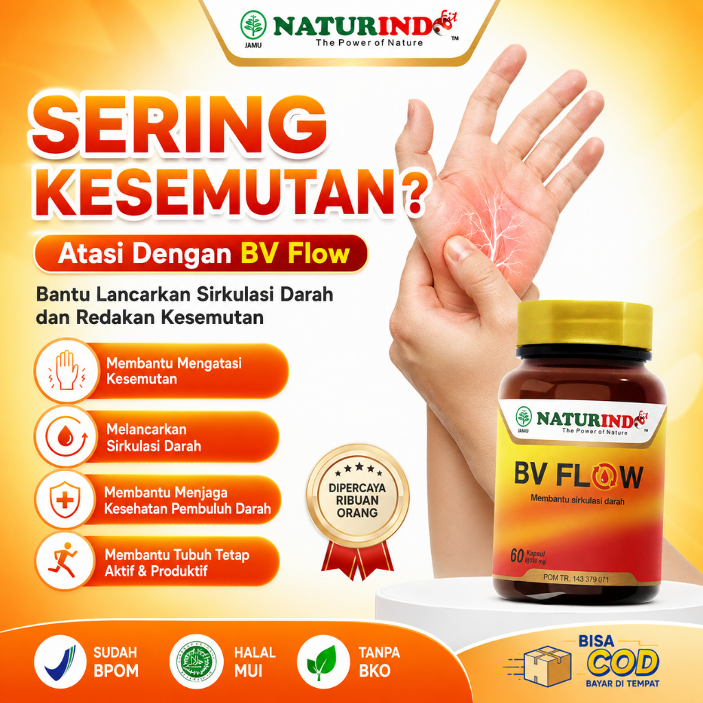 Obat Kesemutan Kebas Tangan Kaki Bv FLow Naturindo