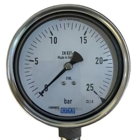 Wika pressure gauge 4 inch SS Model Raket 0 - 25 Bar