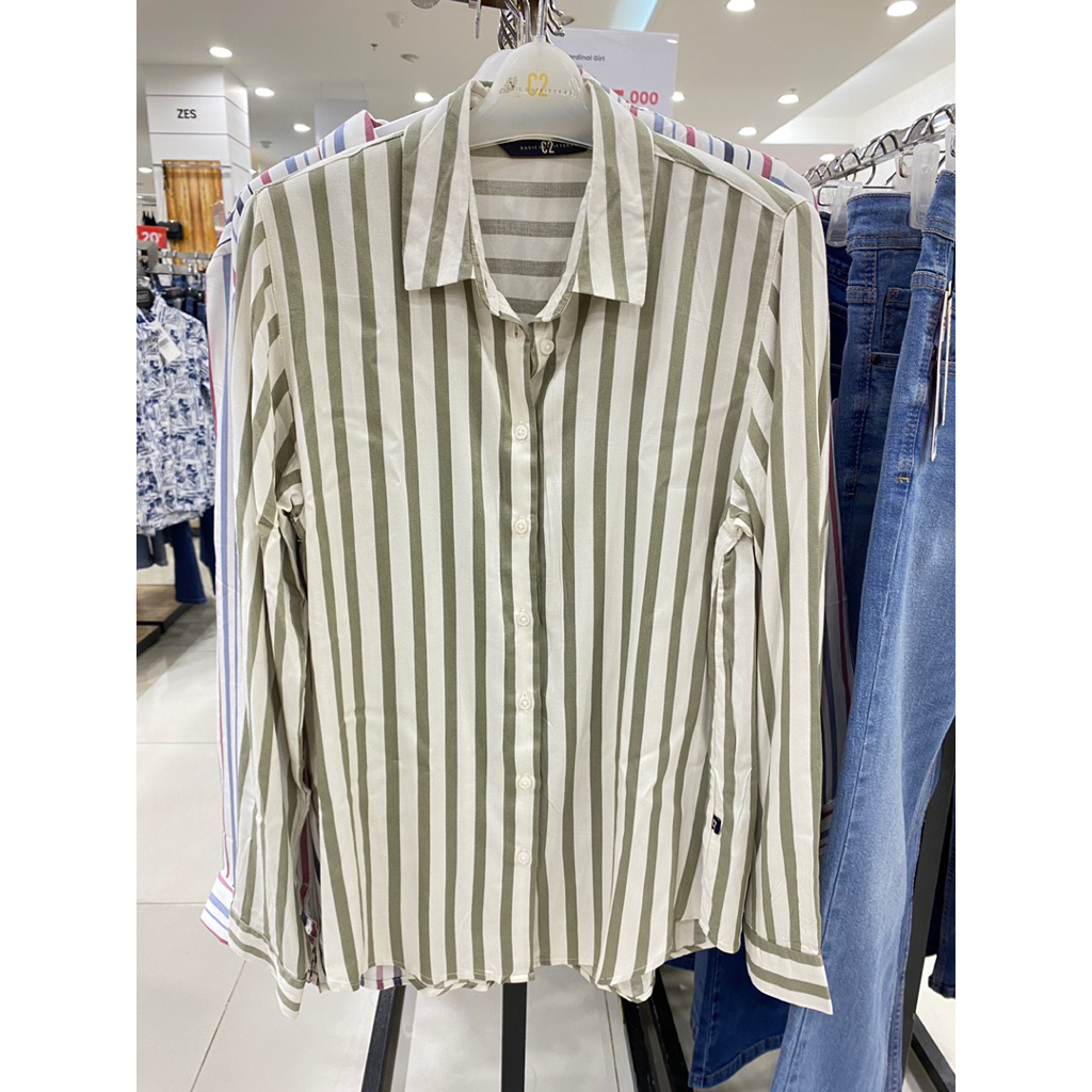 kemeja c2 motif stripe ori matahari