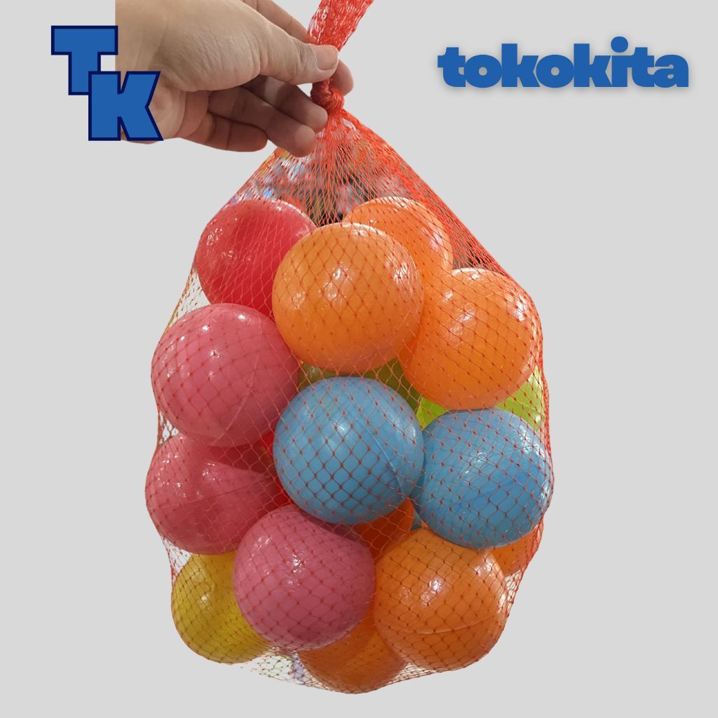 Bola Kecil Warna-Warni untuk Mandi Bola & Kolam Renang Isi 25 pcs Anak Bahan Plastik Berkualitas Tin