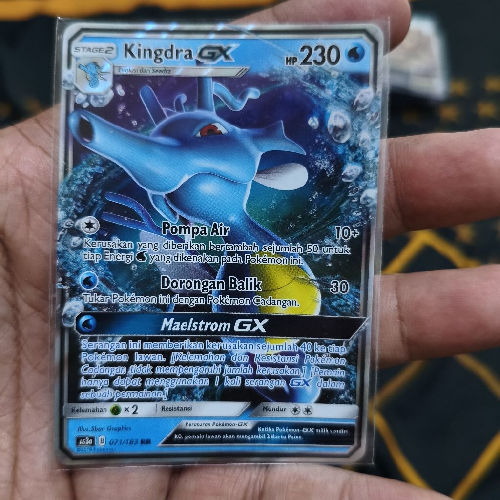 kingdra gx rr tcg pokemon / kartu pokemon