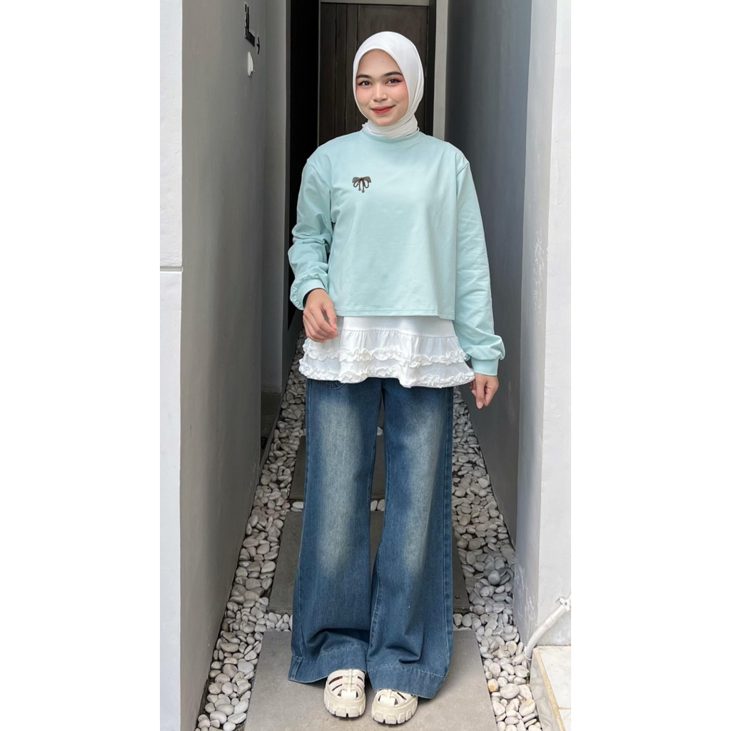 Aruna Blouse 2in1 Athayaa Daily / atasan kaos wanita / atasan athayaa / athayaa