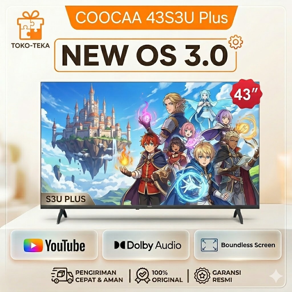 COOCAA 43S3U Plus Digital Smart TV Coocaa 43S3U Plus Smart TV Digital 43inch Youtube Netflix