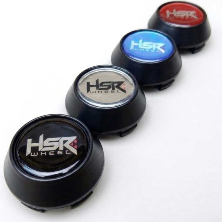 Satu PCS Tutup Dop velg As Roda Kerucut Hitam HSR Ring 15 / 17 Topi 6.8 / 6.5 cm Aksesoris Eksterior