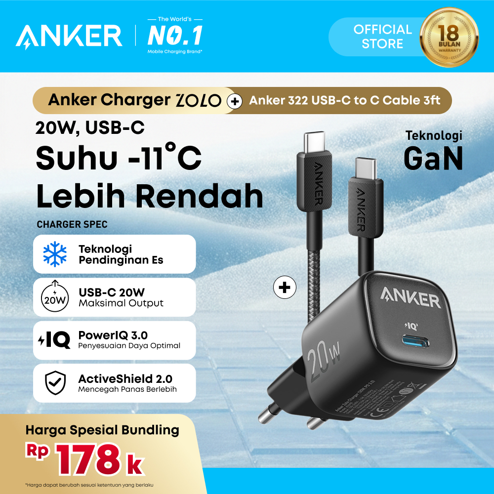 Anker 20W 30W Wall Charger Adaptor GaN USB Type C Lightning MFi Fast Charging PD for iPhone 17 16 15