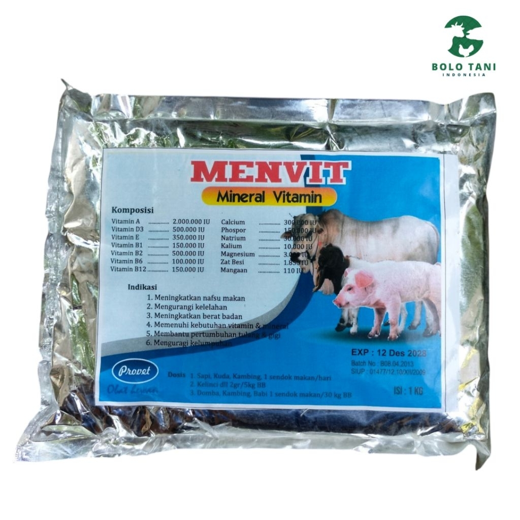 Terbaru Mineral Vitamin Sapi kambing - MENVIT - Mineral  vitamin Sapi - 1 Kg- Mineral  kambing - Men