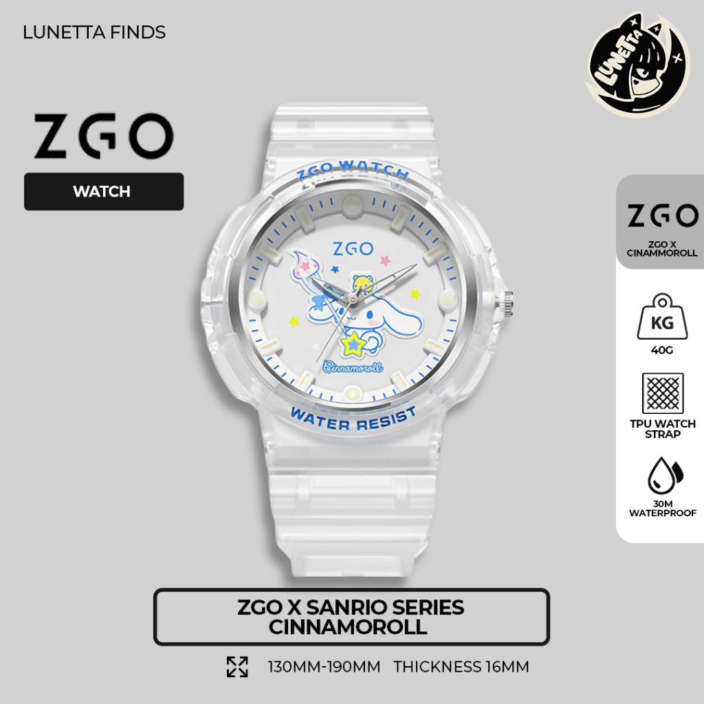 ZGO x Sanrio Cinamoroll Official Licensed Sanrio Product Jam Tangan Wanita Watch