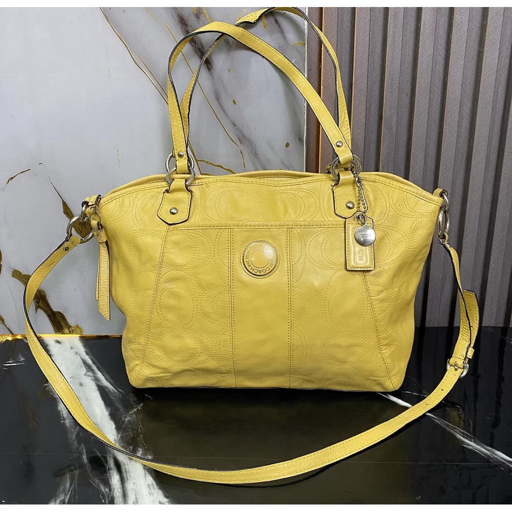 preloved tote bag Coc vintage yellow