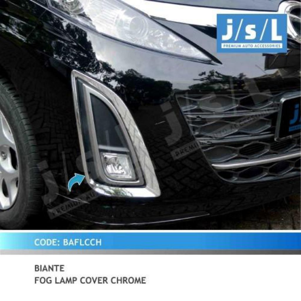 Best Seller JSL Fog Lamp Cover Chrome Garnish Lampu Kabut Mobil Mazda Biante 2012 2013