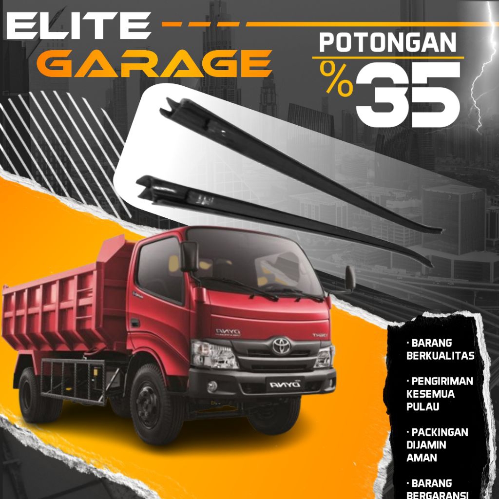 Karet Pelipit Kaca Pintu Dalam Toyota Dyna Hino Dutro