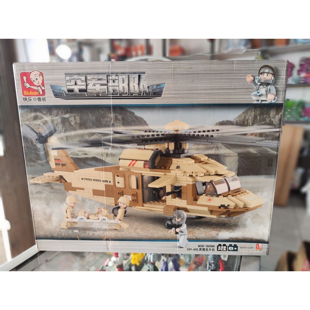 sluban brick black hawk  medic coklat helicopter tentara