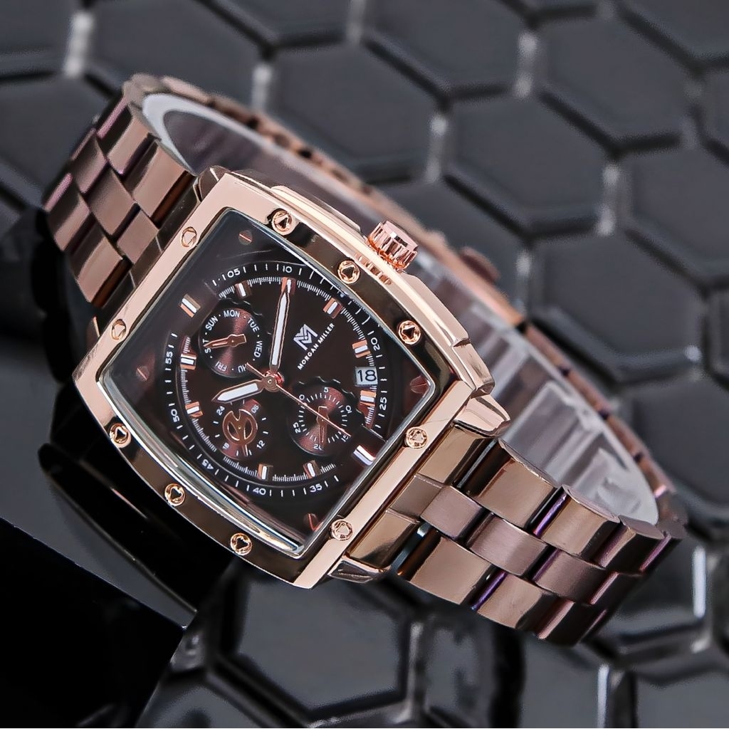 Jam Tangan Wanita Morgan Miller-MM04 Original Tanggal Aktif Rantai Stanliess