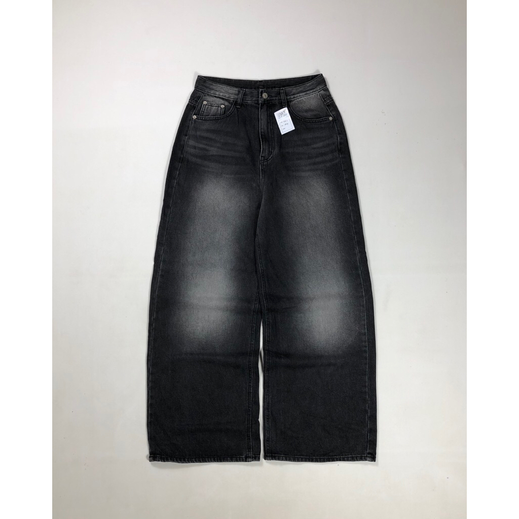 Black Washed Baggy Denim