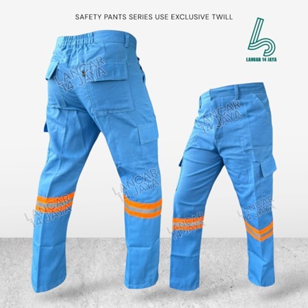 CELANA KERJA PROYEK LAPANGAN / WEARPACK PAKAIAN SAFETY PDL CARGO SCOTCHLITE ORANGE