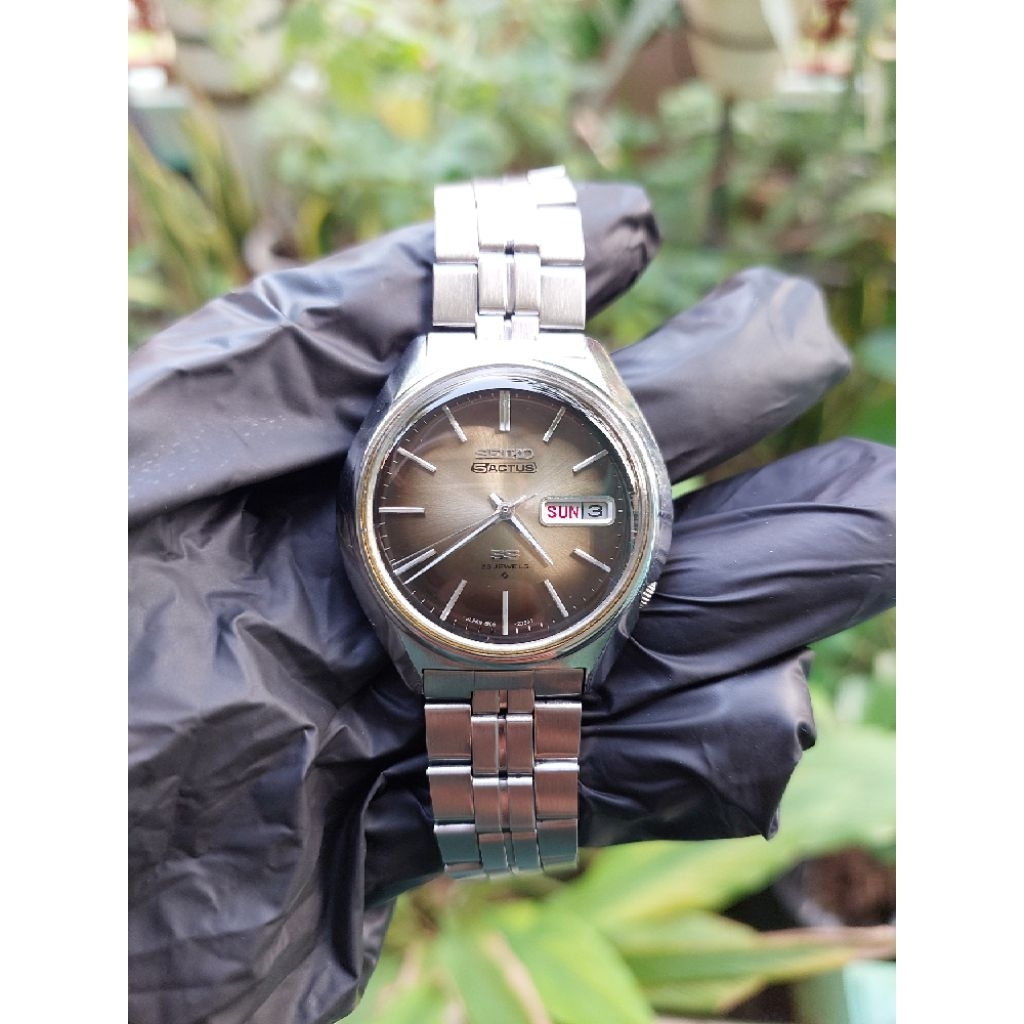 (Harga Net) Jam Tangan Seiko 5 Actus 6106-7580 All Original Automatic Sunburst Dial Vintage Rare Kon