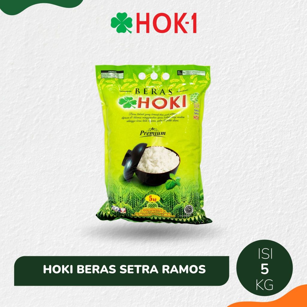 HOKI BERAS SETRA RAMOS 5KG - BERAS PUTIH HOKI RAMOS 5KG PULEN