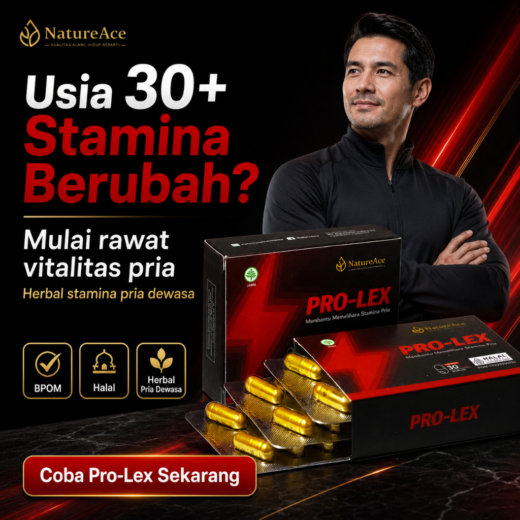 Pro-Lex Herbal Usia 30 Plus Stamina Vitalitas Pria BPOM Halal