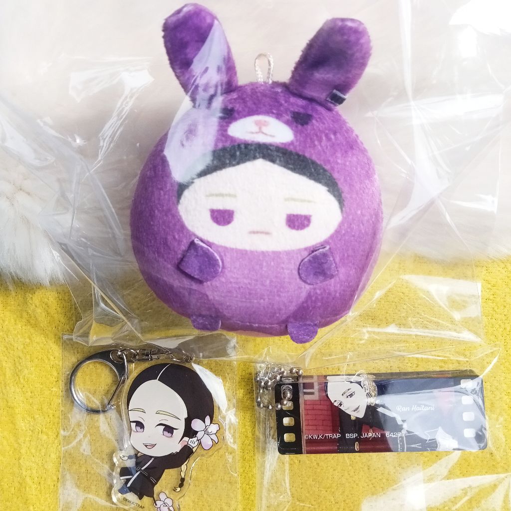 TOKYO REVENGERS Official Ran Haitani Tenorinzu Plush Doll & Acrylic Keychain Merch Tokrev