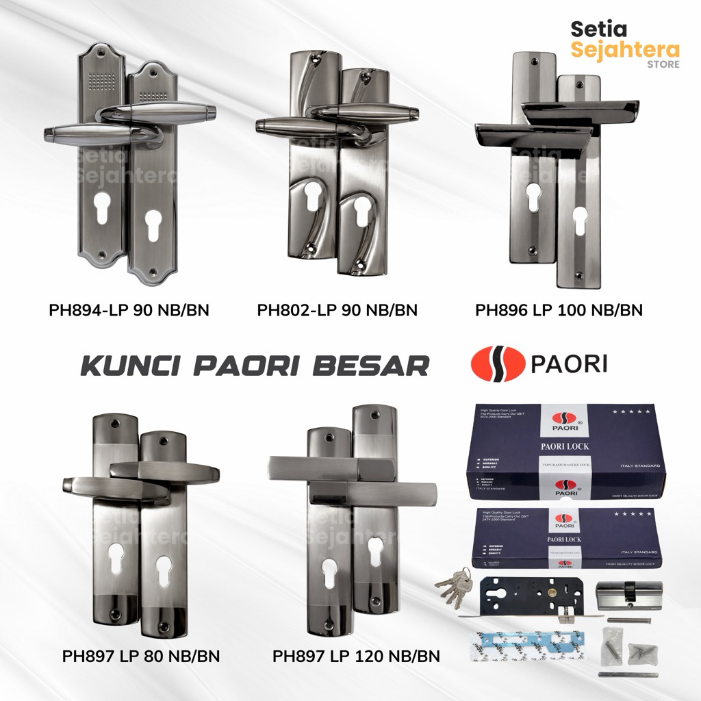 HANDLE HANDEL KUNCI PINTU PAORI BABET BESAR SET + BODY