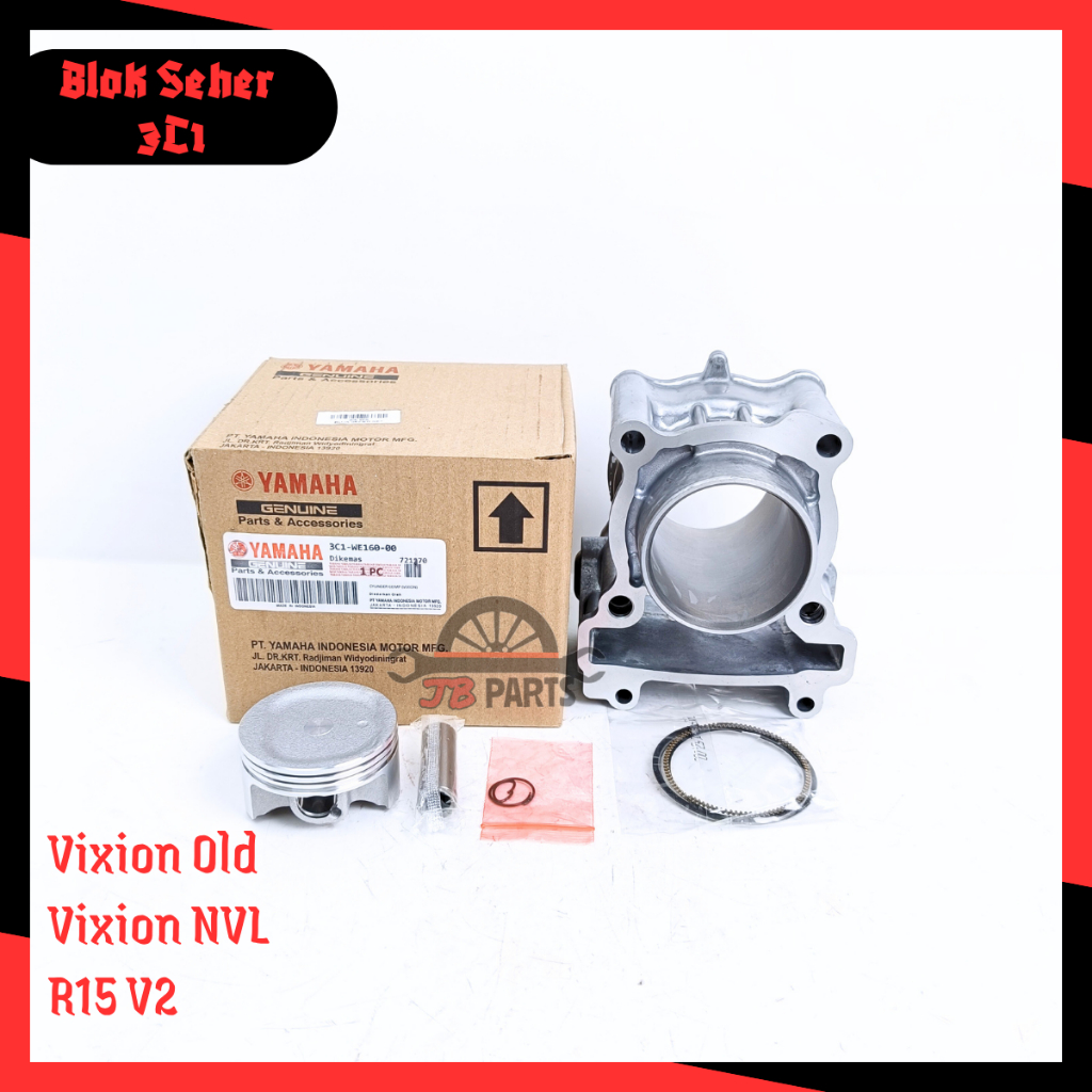 Blok Seher Set Yamaha 3C1 Block Piston Vixion Old Vixion NVL R15 V2 Silinder Boring Kualitas Origina