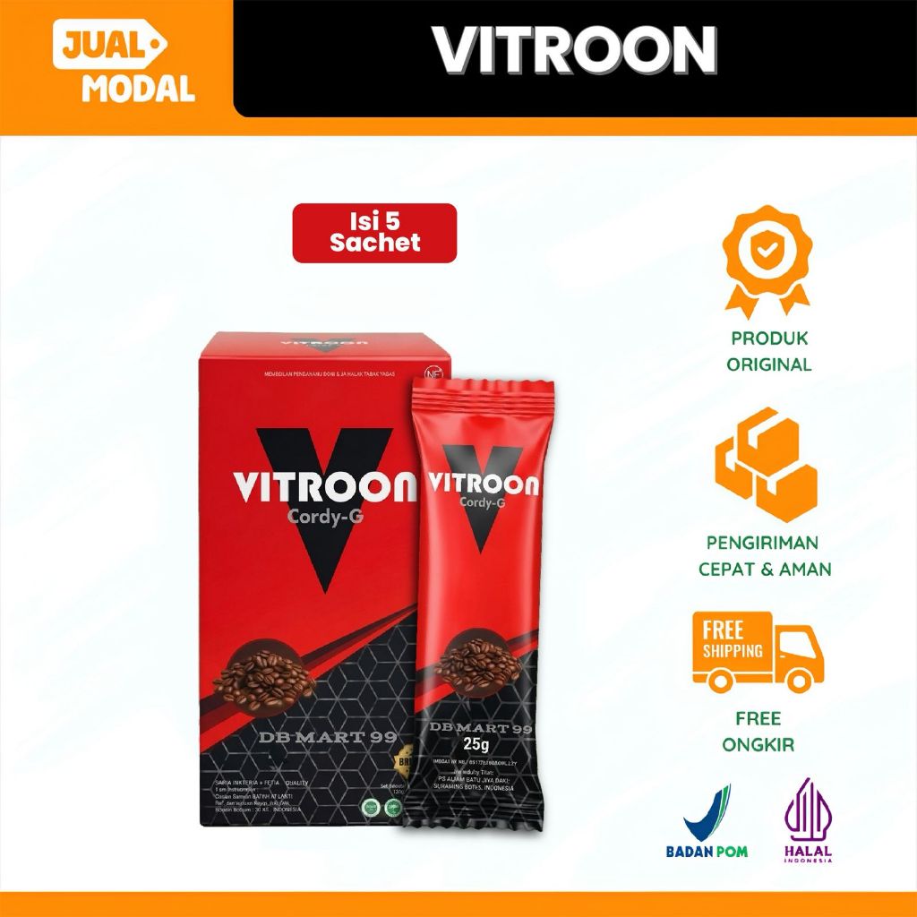 Vitroon Cordy-G Minuman Serbuk Berperisa Kopi 5 Sachet