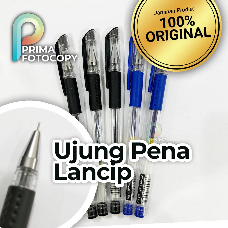 Pulpen Gell Joyko JK100NT JK 100 NT lancip hitam biru Pulpen Tebal Gel Original Joyko