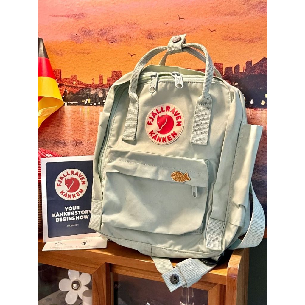 Fjallraven Kanken Mini Mint Green Backpack [Preloved]