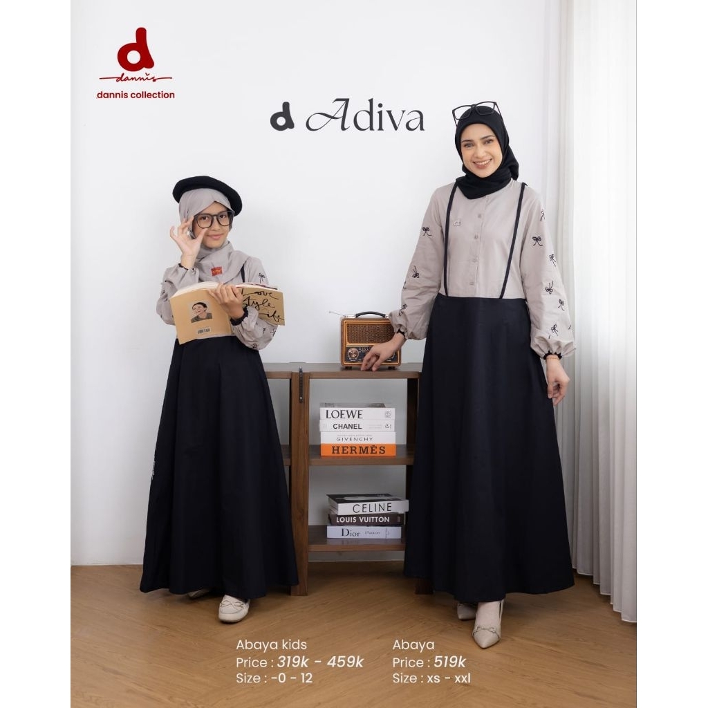 ABAYA DANNIS D'ADHIVA HITAM