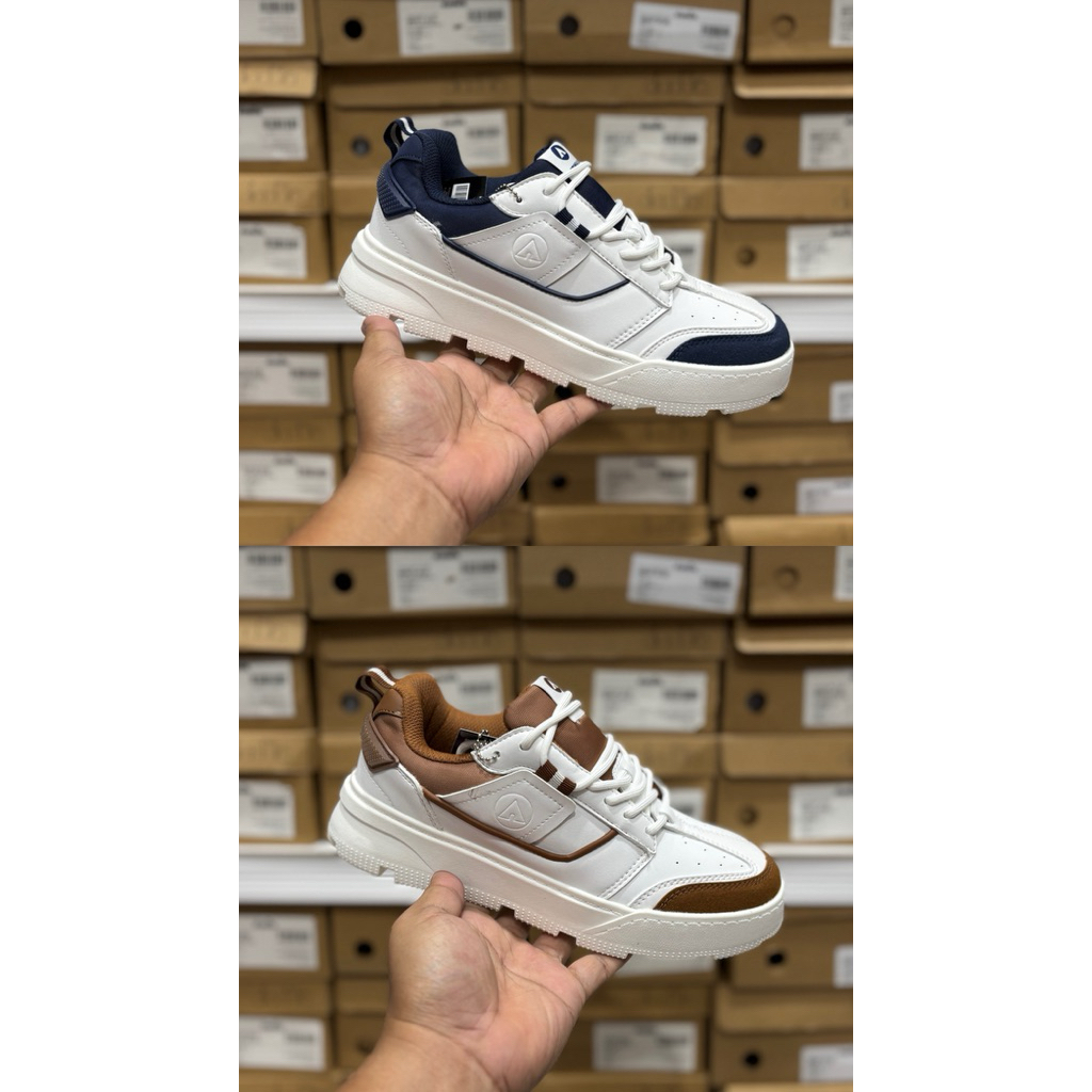 SEPATU PRIA AIRWALK EMBER WHITE BROWN AND WHITE BLUE AIWCM250904 ORIGINAL BNIB SHOES