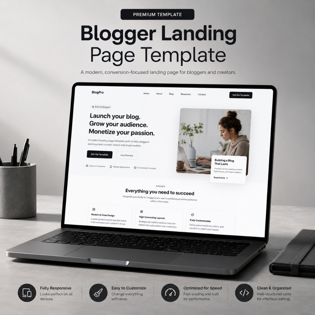 Template Landingpage Blogger - Menggunakan Blogspot