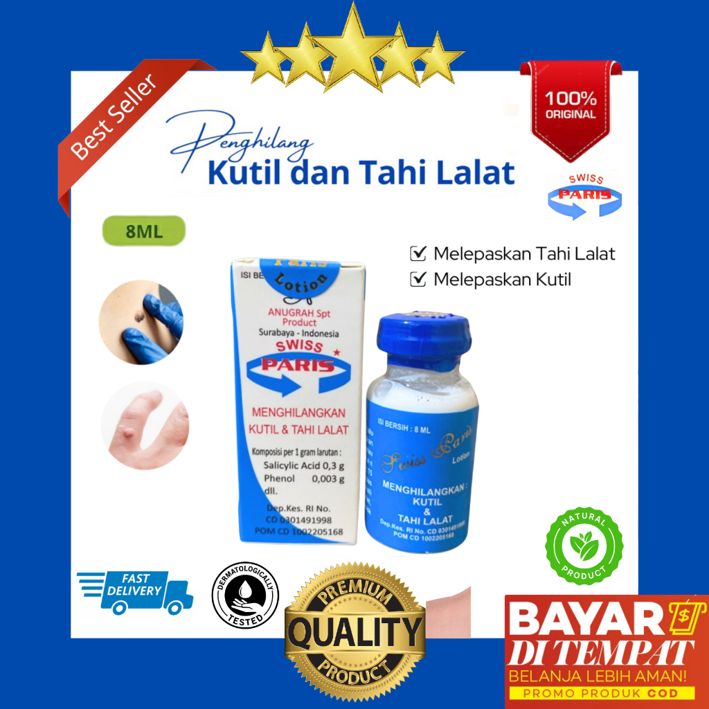 PREMIUM Swiss Paris Lotion Original Obat Penghilang Kutil Dan Tahi Lalat Krim Salep Penhilang Obatpe