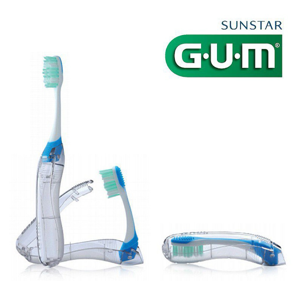 GUM sikat gigi travel ortho sikat gigi lipat behel orto