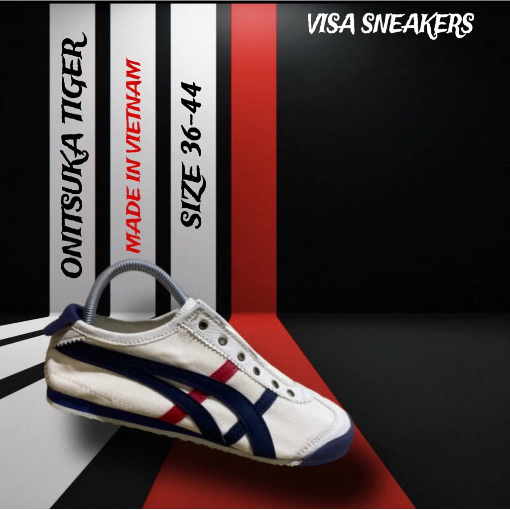 SEPATU ONITSUKA TIGER SLIP ON CEWE COWO SIZE 36-44
