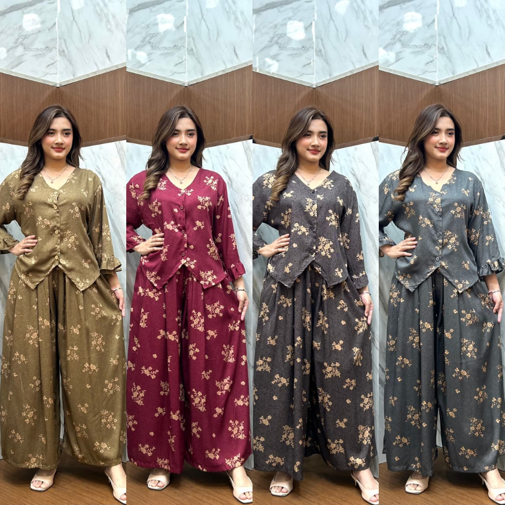 ANDINI KANAYA ONESET SETCEL RAYON JUMBO BY HAWET BAHAN RAYON PREMIUM SETCEL BUNGA SIZE JUMBO