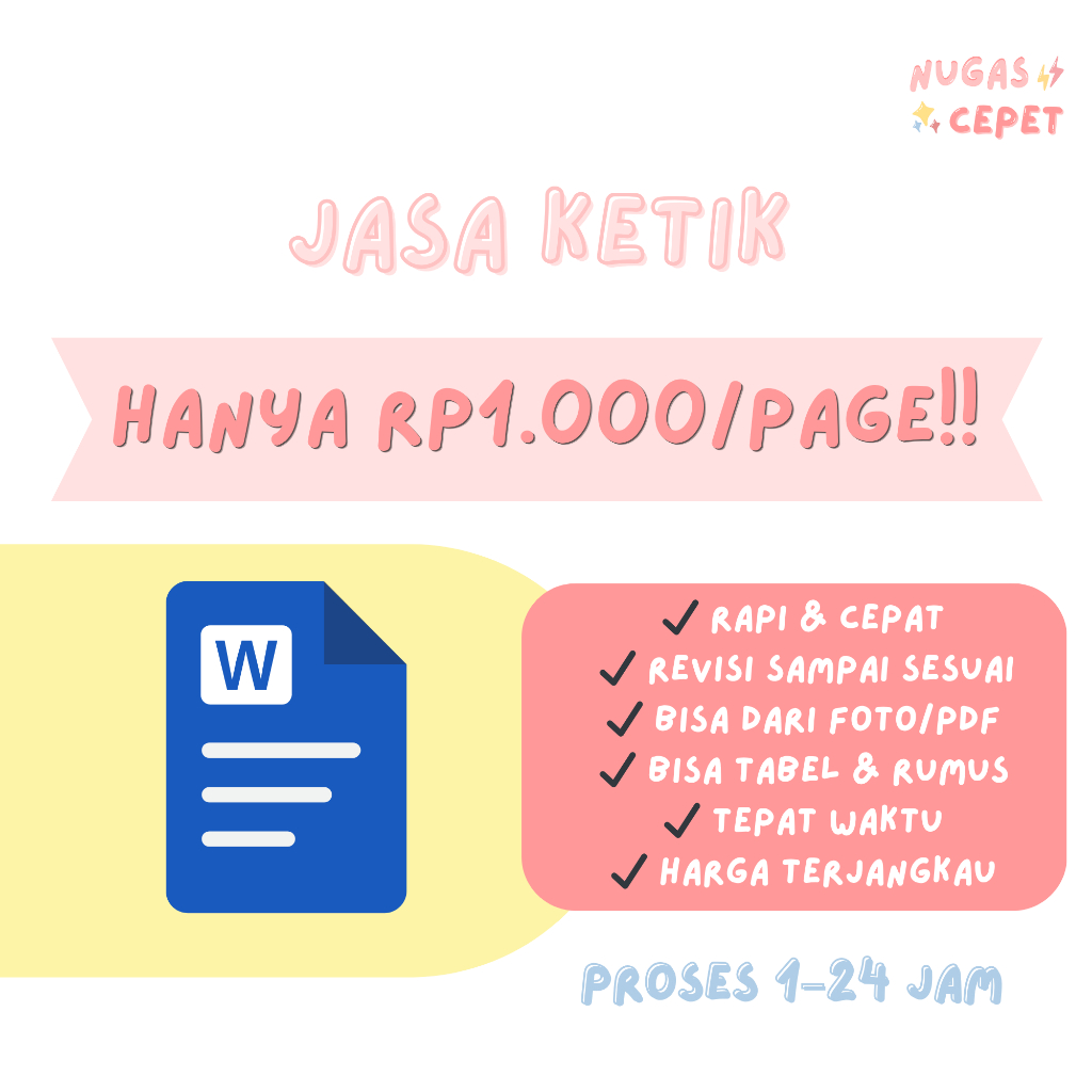 Jasa Ketik Word & GDocs