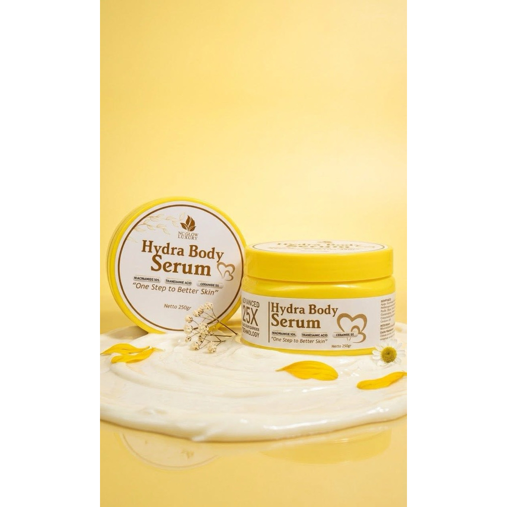 NC Glow HYDRA body SERUM siap kirim / Hb dosting nc glow ampuh memutihkan badan original 100% bpom h