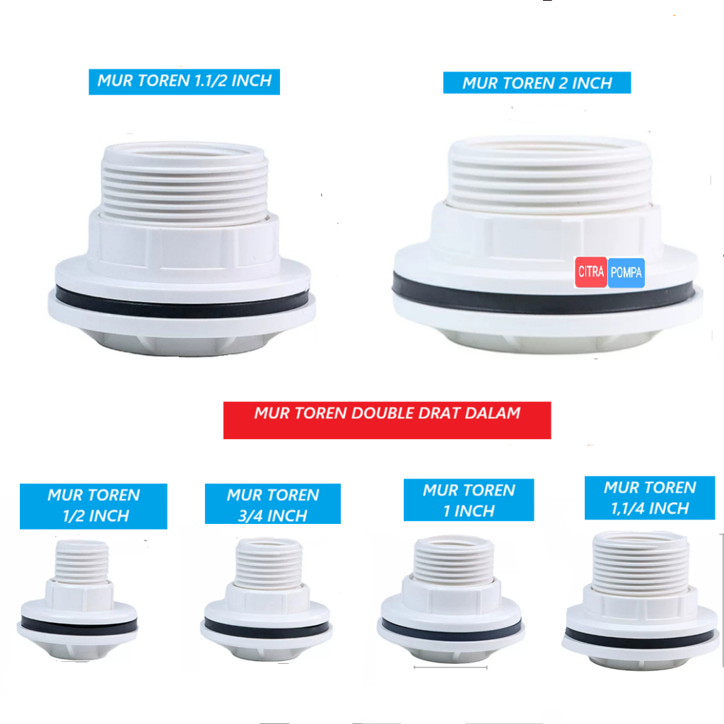 MUR TOREN PVC DOUBLE DRAT DALAM  /VAULT RING  vo kring TOREN