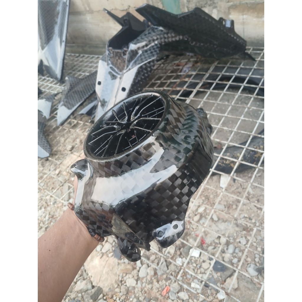 tutup kipas beat deluk scopy new . carbon kevlar asli