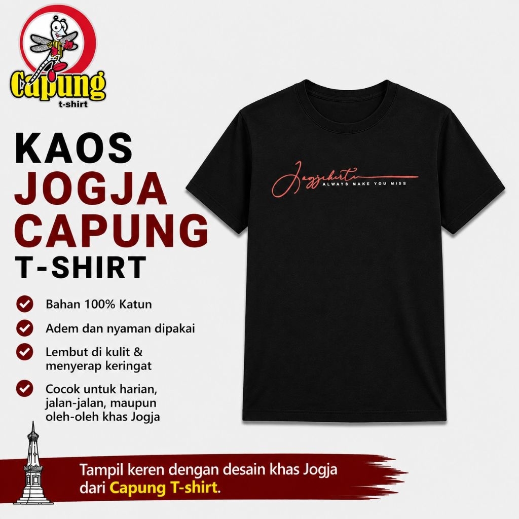 KAOS JOGJA MALIOBORO ORIGINAL JOGJA KAOS JOGJA OLEH OLEH KHAS JOGJA KAOS JOGJA DEWASA PRIA ASLI JOGJ