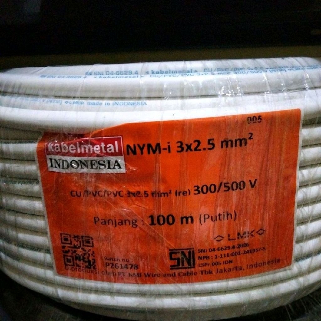 NYM Kabelmetal 3x2.5mm 100M tembga lidi