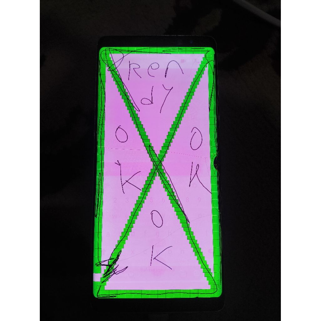 lcd Samsung note 8 minus Shadow tompel retak