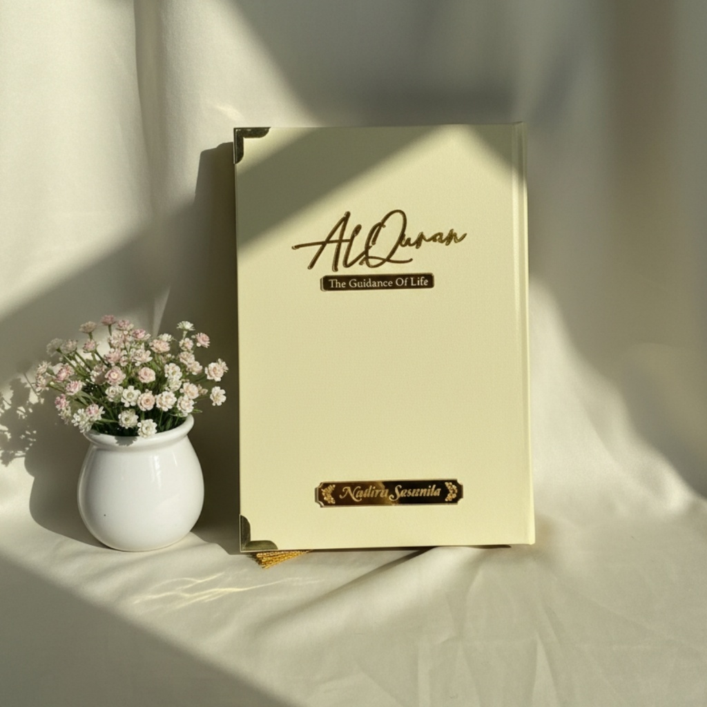 Qamara - Alquran Simple Premium Oscar/Kulit Sintetis Custom Nama Terjemahan & Al Qur'an Mahar Sesera